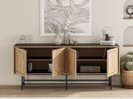 ΜΠΟΥΦΕΣ JOJI MEGAPAP ΧΡΩΜΑ SAPPHIRE OAK - SILKY BLACK 186,8X40X77,6ΕΚ.