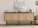 ΜΠΟΥΦΕΣ JOJI MEGAPAP ΧΡΩΜΑ SAPPHIRE OAK - SILKY BLACK 186,8X40X77,6ΕΚ.
