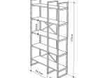 ΒΙΒΛΙΟΘΗΚΗ DUSAN MEGAPAP ΧΡΩΜΑ SEPET OAK 87,5X30X175ΕΚ.