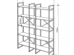 ΒΙΒΛΙΟΘΗΚΗ DUSAN MEGAPAP ΧΡΩΜΑ SEPET OAK 143,5X30X175ΕΚ.