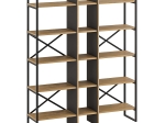 ΒΙΒΛΙΟΘΗΚΗ DETROIT MEGAPAP ΧΡΩΜΑ SAPPHIRE OAK - SILKY BLACK 143,5X35,2X175ΕΚ.