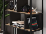 ΒΙΒΛΙΟΘΗΚΗ MIDI MEGAPAP ΧΡΩΜΑ SAPPHIRE OAK - SILKY BLACK 88X35X175ΕΚ.