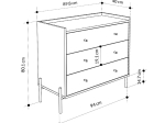 ΣΥΡΤΑΡΙΕΡΑ MALTA MEGAPAP ΧΡΩΜΑ SAPPHIRE OAK 94X40X80,1ΕΚ.