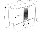 ΜΠΟΥΦΕΣ NAIVE MEGAPAP ΧΡΩΜΑ SAPPHIRE OAK 126X40X80ΕΚ.