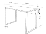 ΓΡΑΦΕΙΟ ΕΡΓΑΣΙΑΣ INNA MEGAPAP ΧΡΩΜΑ ΓΚΡΙ ΡΕΤΡΟ - SILKY BLACK 110X60X75ΕΚ.