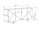 ΜΠΟΥΦΕΣ JAKOMEN MEGAPAP ΧΡΩΜΑ ΑΝΟΙΧΤΟ ΚΑΡΥΔΙ 180X41,7X80ΕΚ.