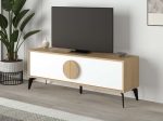 ΕΠΙΠΛΟ ΤΗΛΕΟΡΑΣΗΣ GORA MEGAPAP ΧΡΩΜΑ SAPPHIRE OAK - ΛΕΥΚΟ 140X35,6X51ΕΚ.