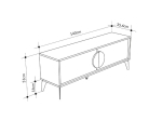 ΕΠΙΠΛΟ ΤΗΛΕΟΡΑΣΗΣ GORA MEGAPAP ΧΡΩΜΑ SAPPHIRE OAK - ΛΕΥΚΟ 140X35,6X51ΕΚ.