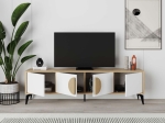 ΕΠΙΠΛΟ ΤΗΛΕΟΡΑΣΗΣ GORA MEGAPAP ΧΡΩΜΑ SAPPHIRE OAK - ΛΕΥΚΟ 180X35,6X51ΕΚ.