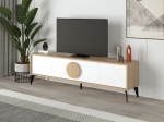 ΕΠΙΠΛΟ ΤΗΛΕΟΡΑΣΗΣ GORA MEGAPAP ΧΡΩΜΑ SAPPHIRE OAK - ΛΕΥΚΟ 180X35,6X51ΕΚ.