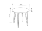 ΤΡΑΠΕΖΙ XANA MEGAPAP ΧΡΩΜΑ SEPET OAK Ø90X77,5ΕΚ.