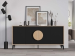 ΜΠΟΥΦΕΣ GORA MEGAPAP ΧΡΩΜΑ SAPPHIRE OAK - SILKY BLACK 180X40X82ΕΚ.