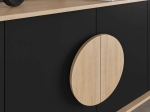ΜΠΟΥΦΕΣ GORA MEGAPAP ΧΡΩΜΑ SAPPHIRE OAK - SILKY BLACK 180X40X82ΕΚ.