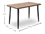 ΤΡΑΠΕΖΙ LEVICO MEGAPAP ΧΡΩΜΑ ΑΚΑΚΙΑΣ 130X75X75ΕΚ.