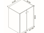 ΕΠΙΠΛΟ ΠΛΥΝΤΗΡΙΟΥ GRAY MEGAPAP ΧΡΩΜΑ SAPPHIRE OAK 70X66X90ΕΚ.