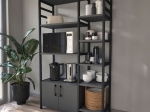 ΕΠΙΠΛΟ ΚΟΥΖΙΝΑΣ BENITO MEGAPAP ΧΡΩΜΑ ΜΑΥΡΟ - ΑΝΘΡΑΚΙ 83,6X30,2X140,7ΕΚ.