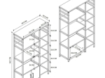 ΕΠΙΠΛΟ ΚΟΥΖΙΝΑΣ BENITO MEGAPAP ΧΡΩΜΑ ΜΑΥΡΟ - ΑΝΘΡΑΚΙ 83,6X30,2X140,7ΕΚ.