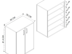 ΠΑΠΟΥΤΣΟΘΗΚΗ - ΝΤΟΥΛΑΠΙ MANOLO MEGAPAP ΧΡΩΜΑ ΛΕΥΚΟ 60X38X81,4ΕΚ.