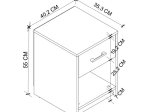 ΚΟΜΟΔΙΝΟ SCOTY MEGAPAP ΧΡΩΜΑ SAPPHIRE OAK 40,2X35,3X55ΕΚ.
