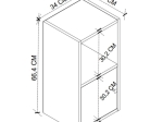 ΚΟΜΟΔΙΝΟ VITO MEGAPAP ΧΡΩΜΑ ΑΝΘΡΑΚΙ 34X30X66,4ΕΚ.