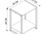 ΚΟΜΟΔΙΝΟ GINA MEGAPAP ΧΡΩΜΑ SAPPHIRE OAK - ΜΑΥΡΟ 39X30X48ΕΚ.