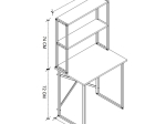 ΓΡΑΦΕΙΟ ΕΡΓΑΣΙΑΣ POPE MEGAPAP ΧΡΩΜΑ PINE OAK 73X52X146ΕΚ.