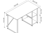 ΓΡΑΦΕΙΟ ΕΡΓΑΣΙΑΣ ODEON MEGAPAP ΧΡΩΜΑ RUSTIC ΚΑΡΥΔΙ 120X59,8X73,8ΕΚ.