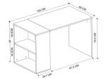 ΓΡΑΦΕΙΟ ΕΡΓΑΣΙΑΣ SMYRNA MEGAPAP ΧΡΩΜΑ ΛΕΥΚΟ 120X60X74,4ΕΚ.