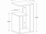 ΤΡΑΠΕΖΑΚΙ ΒΟΗΘΗΤΙΚΟ ROSANA MEGAPAP ΧΡΩΜΑ ΜΑΥΡΟ 35X29,5X60ΕΚ.