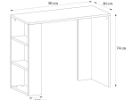 ΓΡΑΦΕΙΟ ΕΡΓΑΣΙΑΣ NETENIA MEGAPAP ΧΡΩΜΑ SAPPHIRE OAK 90X40X74ΕΚ.