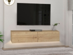 ΕΠΙΠΛΟ ΤΗΛΕΟΡΑΣΗΣ ΕΠΙΤΟΙΧΙΟ ARISTO MEGAPAP ΜΕ LED ΧΡΩΜΑ SAPPHIRE OAK 135X31,6X25ΕΚ.