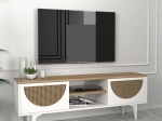 ΕΠΙΠΛΟ ΤΗΛΕΟΡΑΣΗΣ AURETA MEGAPAP ΧΡΩΜΑ ΛΕΥΚΟ - SAPPHIRE OAK 150X35X52,8 ΕΚ.