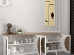 ΜΠΟΥΦΕΣ AURETA MEGAPAP ΧΡΩΜΑ ΛΕΥΚΟ - SAPPHIRE OAK 180X45X75ΕΚ.