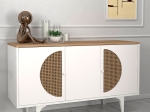 ΜΠΟΥΦΕΣ AURETA MEGAPAP ΧΡΩΜΑ ΛΕΥΚΟ - SAPPHIRE OAK 130X45X75ΕΚ.