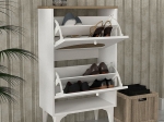 ΠΑΠΟΥΤΣΟΘΗΚΗ AURETA MEGAPAP ΧΡΩΜΑ ΛΕΥΚΟ - SAPPHIRE OAK 56X29,6X100,7ΕΚ.