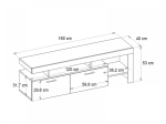ΕΠΙΠΛΟ ΤΗΛΕΟΡΑΣΗΣ ACNES MEGAPAP ΧΡΩΜΑ ΜΑΥΡΟ - ΚΑΡΥΔΙ 160X40X53ΕΚ.