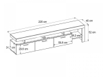 ΕΠΙΠΛΟ ΤΗΛΕΟΡΑΣΗΣ ACNES MEGAPAP ΧΡΩΜΑ ΛΕΥΚΟ - SAPPHIRE OAK 220X40X52ΕΚ.