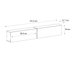 ΕΠΙΠΛΟ ΤΗΛΕΟΡΑΣΗΣ ΕΠΙΤΟΙΧΙΟ FIGURE MEGAPAP ΜΕ LED ΧΡΩΜΑ ΜΑΥΡΟ ΕΦΕ ΜΑΡΜΑΡΟΥ 181,8X31,7X30ΕΚ.