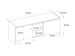 ΠΑΠΟΥΤΣΟΘΗΚΗ VERLY MEGAPAP ΧΡΩΜΑ SAPPHIRE OAK - ΑΝΘΡΑΚΙ 110X33,2X43ΕΚ.