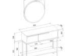 ΚΟΝΣΟΛΑ ΜΕ ΚΑΘΡΕΠΤΗ SUZY MEGAPAP ΧΡΩΜΑ SEPET OAK 90X29,6X76ΕΚ.