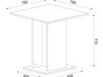 ΤΡΑΠΕΖΙ ALLOS MEGAPAP ΧΡΩΜΑ SAPPHIRE OAK 75X75X77ΕΚ.