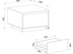 ΤΡΑΠΕΖΑΚΙ ΣΑΛΟΝΙΟΥ PURA MEGAPAP ΧΡΩΜΑ SAPPHIRE OAK 60X60X40ΕΚ.
