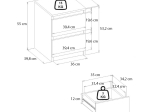 ΚΟΜΟΔΙΝΟ BREVE MEGAPAP ΧΡΩΜΑ ΚΑΡΥΔΙ 39,8X41,8X55ΕΚ.