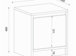 ΚΟΜΟΔΙΝΟ CONVE MEGAPAP ΧΡΩΜΑ ΛΕΥΚΟ 40X35X45ΕΚ.