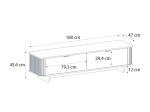 ΕΠΙΠΛΟ ΤΗΛΕΟΡΑΣΗΣ BOHEMA MEGAPAP ΧΡΩΜΑ IVORY - SEPET OAK 180X47X45,6ΕΚ.