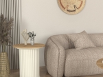 ΤΡΑΠΕΖΑΚΙ ΒΟΗΘΗΤΙΚΟ BOHEMA MEGAPAP ΧΡΩΜΑ IVORY - SEPET OAK Ø50X53,2ΕΚ.