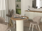 ΤΡΑΠΕΖΙ BOHEMA MEGAPAP ΧΡΩΜΑ IVORY - SEPET OAK Ø90X77,7ΕΚ.