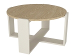 ΤΡΑΠΕΖΑΚΙ ΣΑΛΟΝΙΟΥ REBEL MEGAPAP ΧΡΩΜΑ ROTA OAK - SANDSTONE Ø70X38ΕΚ.