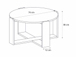ΤΡΑΠΕΖΑΚΙ ΣΑΛΟΝΙΟΥ REBEL MEGAPAP ΧΡΩΜΑ ROTA OAK - SANDSTONE Ø70X38ΕΚ.