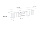 ΕΠΙΠΛΟ ΤΗΛΕΟΡΑΣΗΣ GEMMA MEGAPAP ΧΡΩΜΑ SEPET OAK 150X35X46,7ΕΚ.